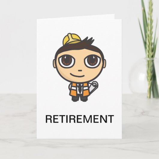 Builder Cartoon Character Retier Card カード (正面)