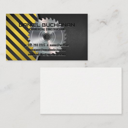 Builder Construction | Circular Saw 名刺 (正面/裏面)