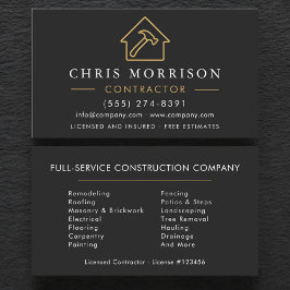 Builder & Construction Company Black Gold 名刺