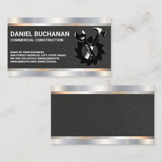 Builder Construction | General Contractor Tools 名刺 (正面/裏面)