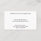 Builder Contractor Construction Business Card 名刺 (裏面)