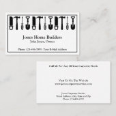 Builder Contractor Construction Business Card 名刺 (正面/裏面)