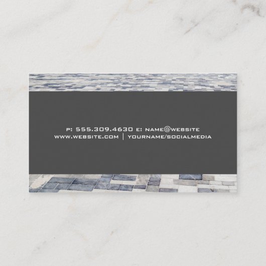 Builder Repair Icons | Construction Worker Logo 名刺 (裏面)