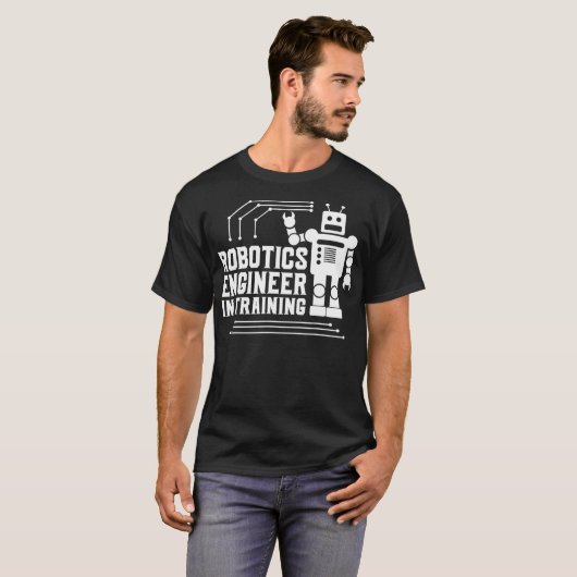 Builder Robot Lover Tee Robotics Engineer In Train Tシャツ (正面フル)