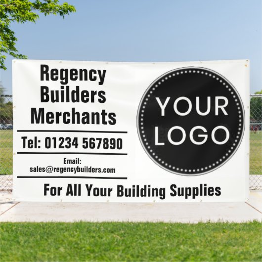 Builders Merchants or Building Supplies with Logo 横断幕 (外側)