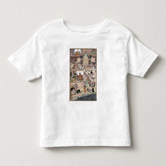 buildinを点検する皇帝Akbar (r.1556-1605) トドラーTシャツ (正面)