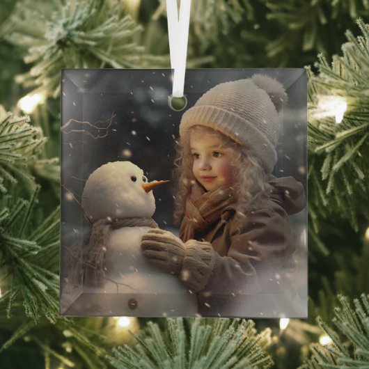 Building a Snowman ガラスオーナメント (インサイチュ)