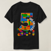 Building Blocks Bricks 5 Year Old Awesome Birthday Tシャツ (デザイン正面)