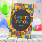 Building Blocks Colorful Birthday Dessert Sign 台座サイン