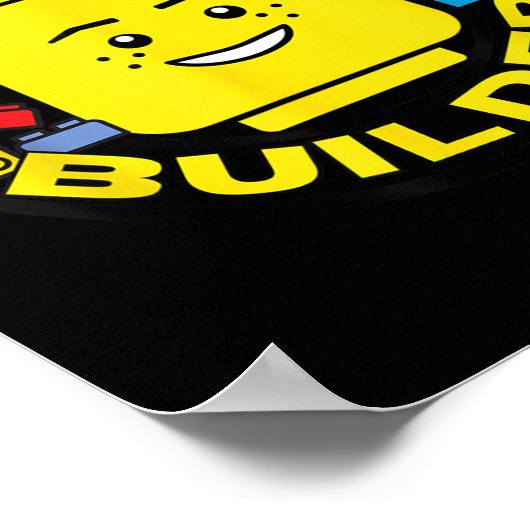 Building Bricks Birthday Builder Blocks Figure  ポスター (角)