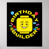 Building Bricks Birthday Builder Blocks Figure  ポスター (正面)