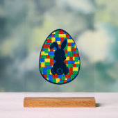 Building Bricks Easter Egg Bunny Boys Girl Family  アクリルサイン (ニュートラル)
