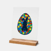 Building Bricks Easter Egg Bunny Boys Girl Family  アクリルサイン (傾斜)