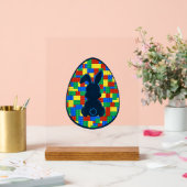 Building Bricks Easter Egg Bunny Boys Girl Family  アクリルサイン (ウェディング)