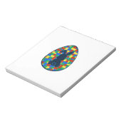 Building Bricks Easter Egg Bunny Boys Girl Family  ノートパッド (回転)