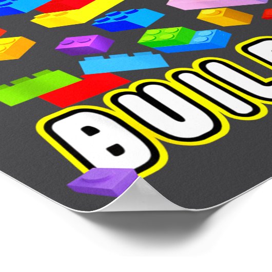 Building Bricks Master Builder Construction Block  ポスター (角)