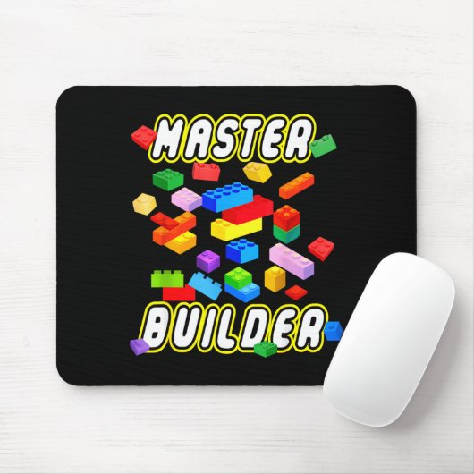 Building Bricks Master Builder Construction Block  マウスパッド (マウス)