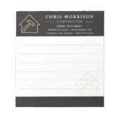 Building Construction Black Gold ノートパッド (正面)