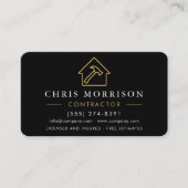 Building Construction Black Gold Professional 名刺 (正面)