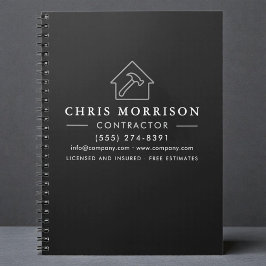 Building Construction Black Silver ノートブック