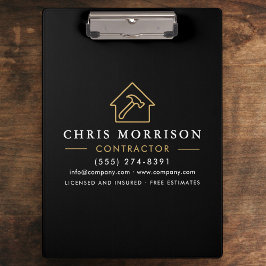 Building Construction Contractor Black Gold クリップボード