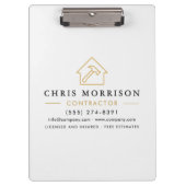 Building Construction Contractor White Gold クリップボード (正面)