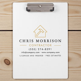 Building Construction Contractor White Gold クリップボード