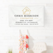 Building Construction Contractor White Gold 横断幕 (インサイチュ)