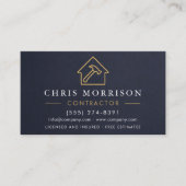 Building Construction Navy Blue Slate Stone 名刺 (正面)