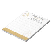 Building Construction White Gold ノートパッド (回転)