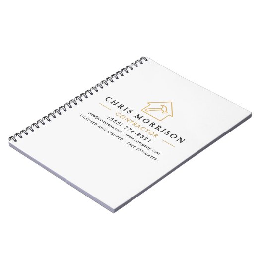 Building Construction White Gold ノートブック (左側)