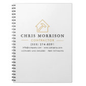 Building Construction White Gold ノートブック (正面)