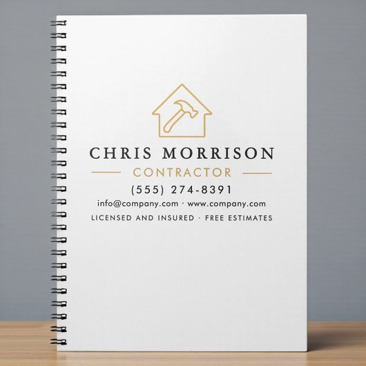 Building Construction White Gold ノートブック