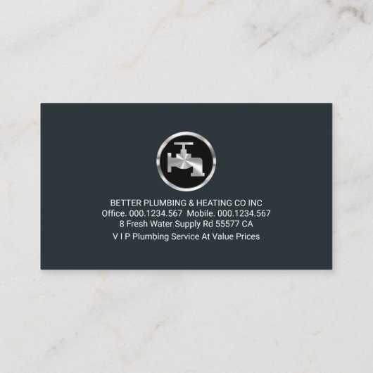 Building Frame Leaking Plumbing Faucet 名刺 (裏面)