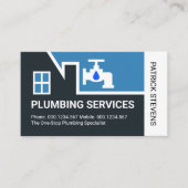 Building Frame Leaking Plumbing Faucet 名刺 (正面)