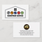 Building Frame With Handyman Tools 名刺 (正面/裏面)