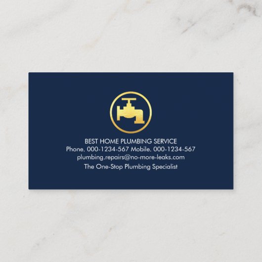 Building Pipeline Plumbing Service 名刺 (裏面)