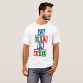 Building Wealth Block by Block 金融自由 2 Tシャツ (正面フル)