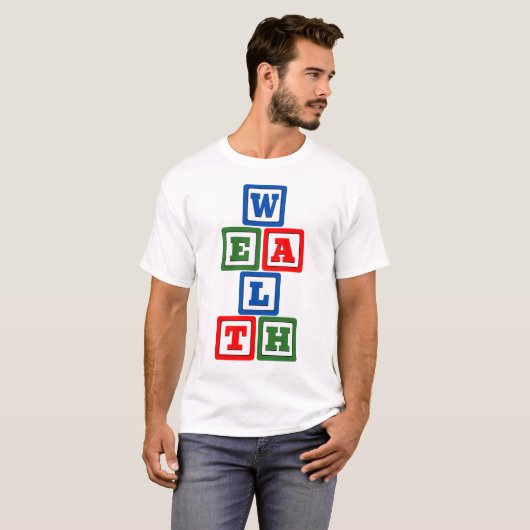 Building Wealth Block by Block Financial Freedom 2 Tシャツ (正面フル)