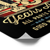 Built 45 Years Ago Funny 45th Birthday Usa Flag ポスター (角)