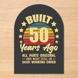 Built 50 Years Ago All Parts Original 50 Birthday アクリル招待状