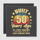 Built 50 Years Ago All Parts Original 50 Birthday マグネット招待状 (正面/裏面)