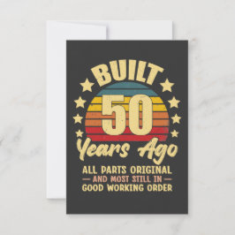 Built 50 Years Ago All Parts Original 50 Birthday 招待状