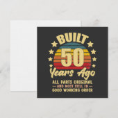Built 50 Years Ago All Parts Original 50 Birthday 招待状 (正面/裏面)