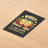 Built 60 Years Ago All Parts Original 60 Birthday アクリル招待状 (レイダウン)