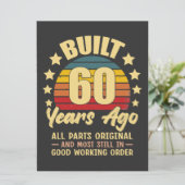 Built 60 Years Ago All Parts Original 60 Birthday カード (スタンド正面)