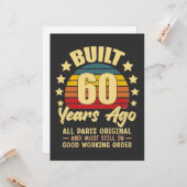 Built 60 Years Ago All Parts Original 60 Birthday カード (正面/裏面インサイチュ)