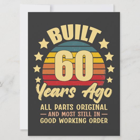 Built 60 Years Ago All Parts Original 60 Birthday カード (正面)