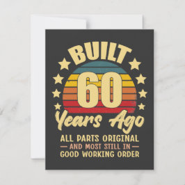 Built 60 Years Ago All Parts Original 60 Birthday カード