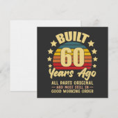 Built 60 Years Ago All Parts Original 60 Birthday 招待状 (正面/裏面)